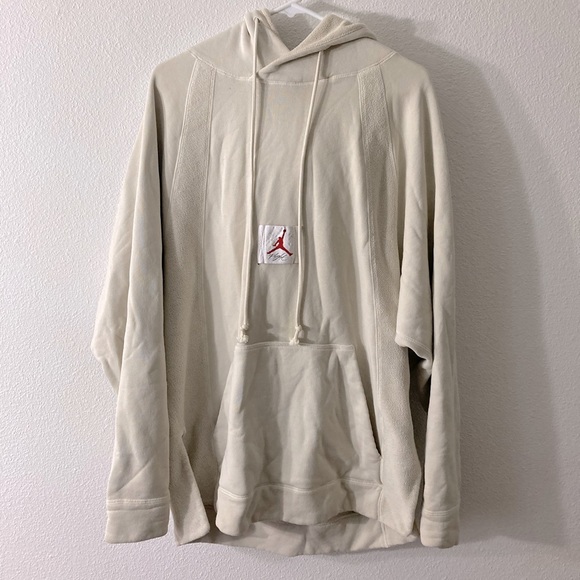 Nike Other - Sample Nike Air Flight Jordan Wings Washed French Terry Hoodie Cream Mens Medium
